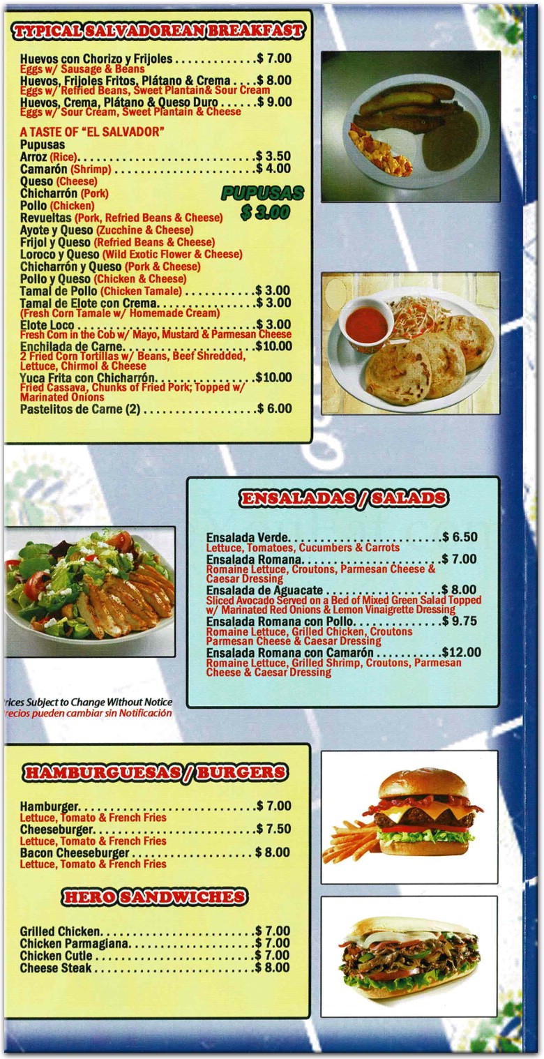 Puerta Del Sol Menu